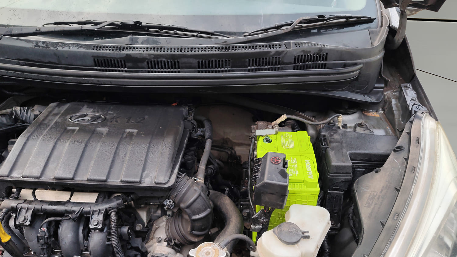 Used 2017 Hyundai Grand i10 Sportz (O) 1.2 Kappa VTVT Petrol Manual engine ENGINE LEFT SIDE VIEW