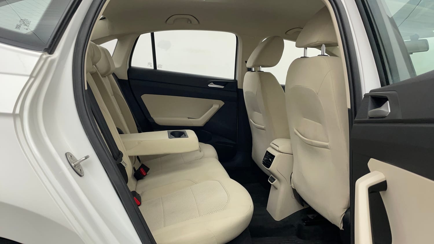 Used 2023 Volkswagen Virtus Highline 1.0 TSI MT Petrol Manual interior RIGHT SIDE REAR DOOR CABIN VIEW