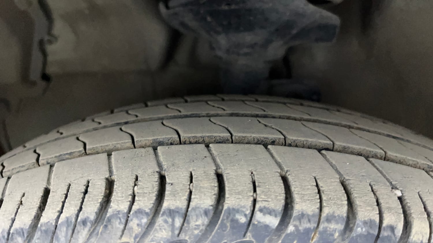 Used 2019 Maruti Suzuki Celerio X Vxi AMT Petrol Automatic tyres LEFT FRONT TYRE TREAD VIEW