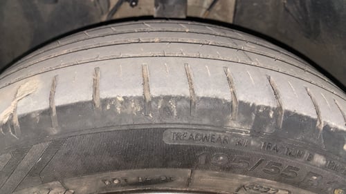 Used 2023 Tata Altroz XZ Plus Diesel Diesel Manual tyres LEFT FRONT TYRE TREAD VIEW