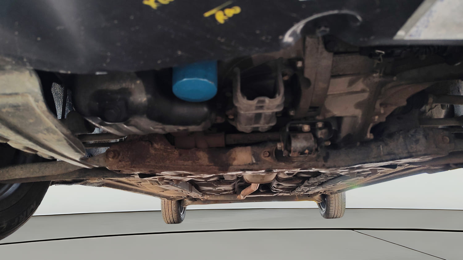 Used 2017 Hyundai Grand i10 Sportz (O) 1.2 Kappa VTVT Petrol Manual extra FRONT LEFT UNDERBODY VIEW