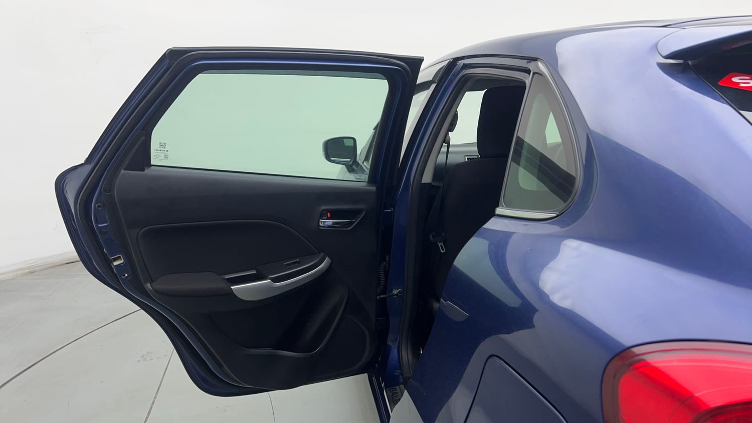 Used 2018 Maruti Suzuki Baleno Alpha 1.2 Petrol Manual interior LEFT REAR DOOR OPEN VIEW