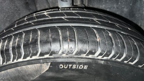 Used 2023 Tata Punch Adventure Rhythm Pack MT Petrol Manual tyres RIGHT FRONT TYRE TREAD VIEW