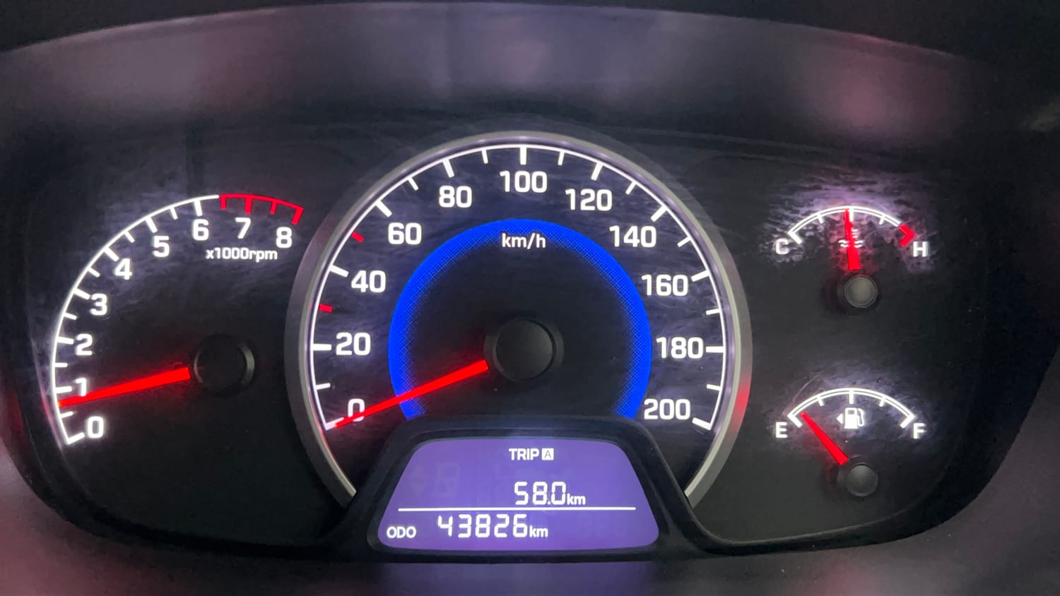 Used 2019 Hyundai Grand i10 Magna 1.2 Kappa VTVT Petrol Manual interior CLUSTERMETER VIEW