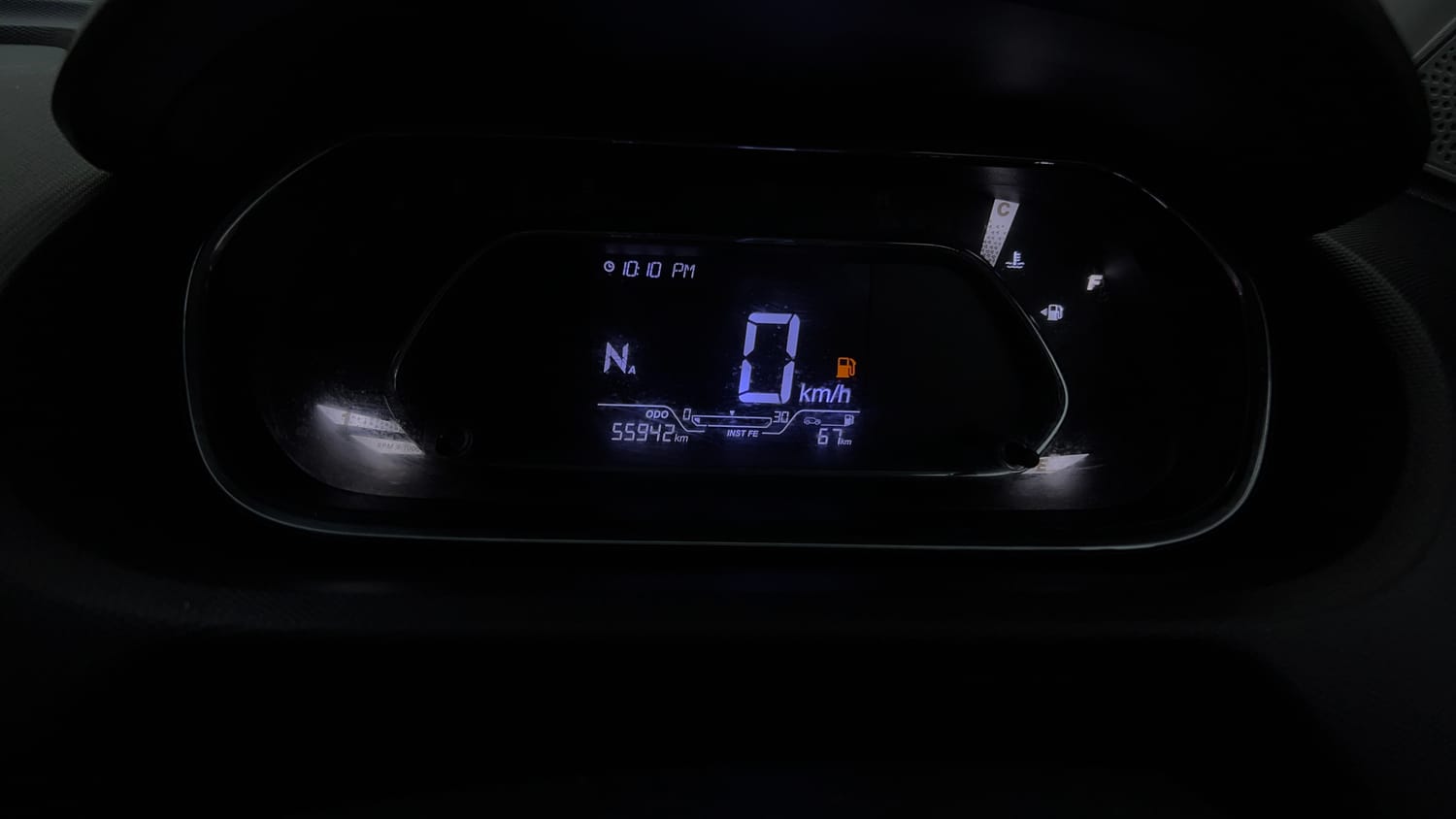 Used 2020 Tata Tiago XZA Plus Dual Tone Petrol Automatic interior CLUSTERMETER VIEW