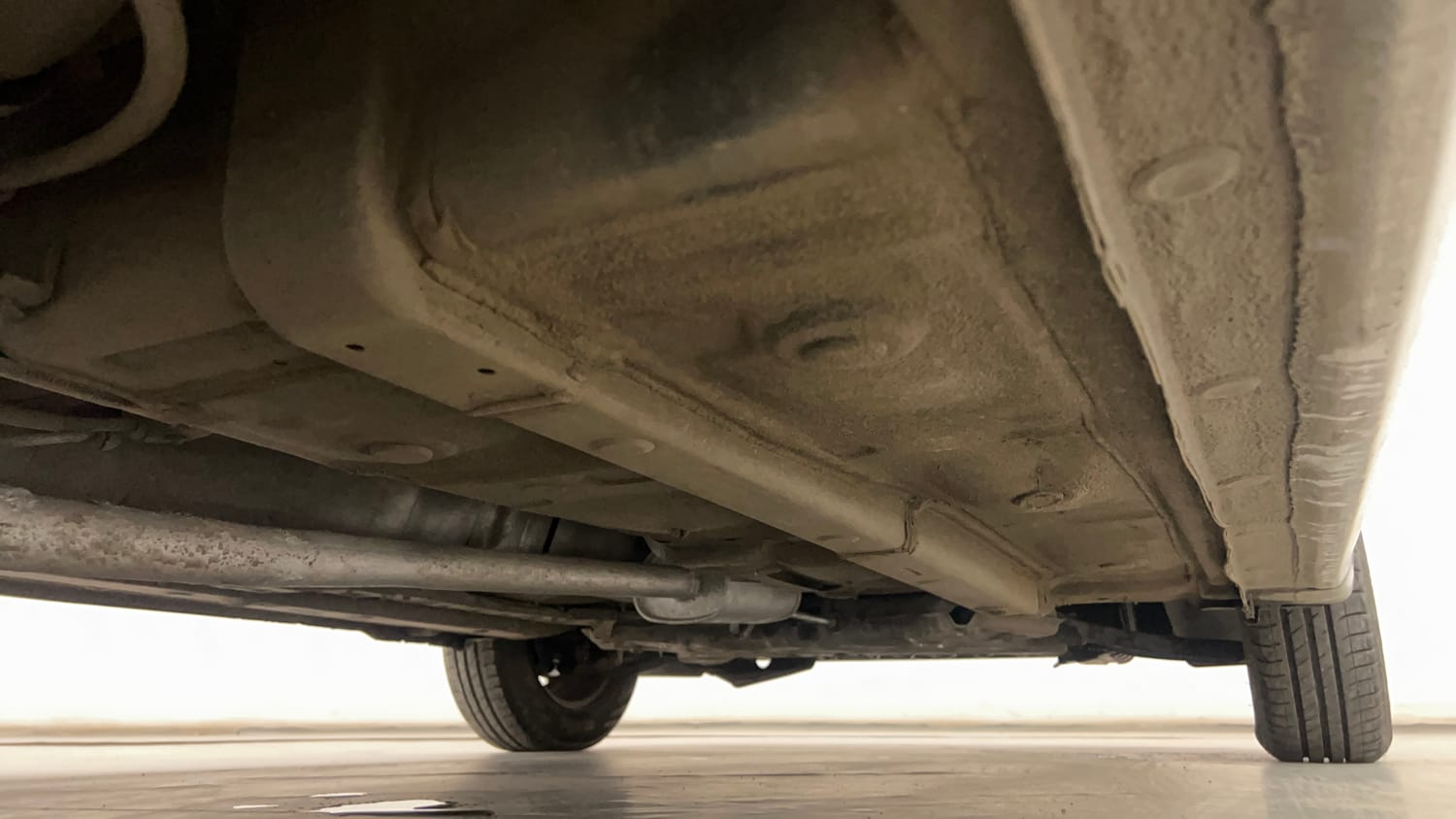Used 2014 Hyundai Grand i10 Sportz 1.2 Kappa VTVT Petrol Manual extra REAR RIGHT UNDERBODY VIEW