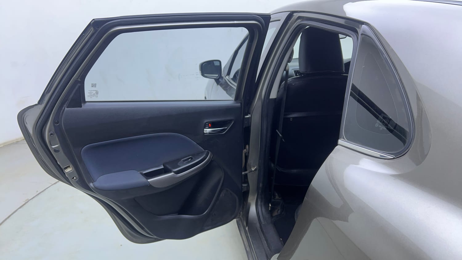 Used 2021 Maruti Suzuki Baleno Zeta Petrol Manual interior LEFT REAR DOOR OPEN VIEW