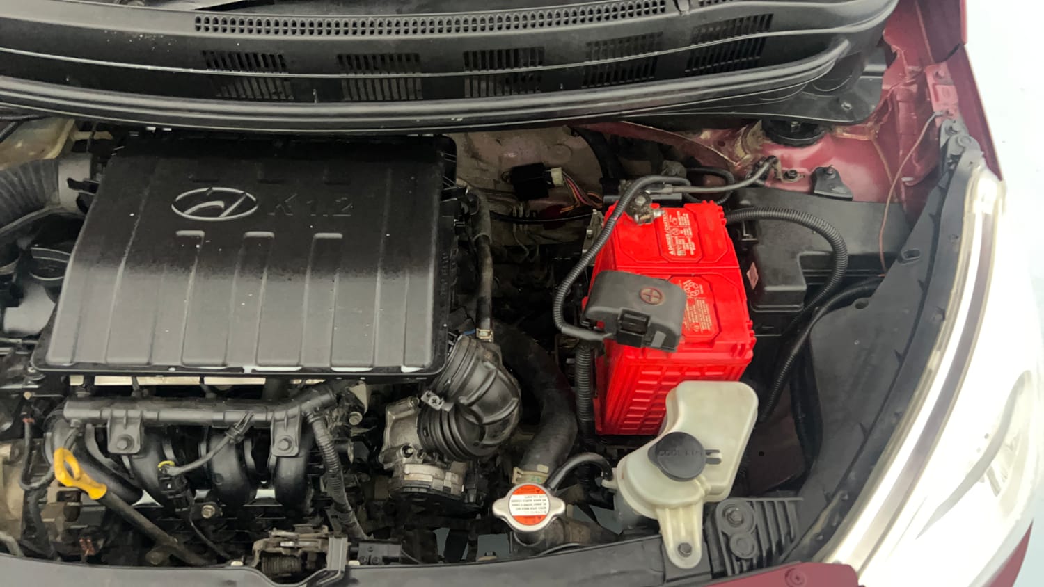 Used 2015 Hyundai Grand i10 Sportz 1.2 Kappa VTVT Petrol Manual engine ENGINE LEFT SIDE VIEW