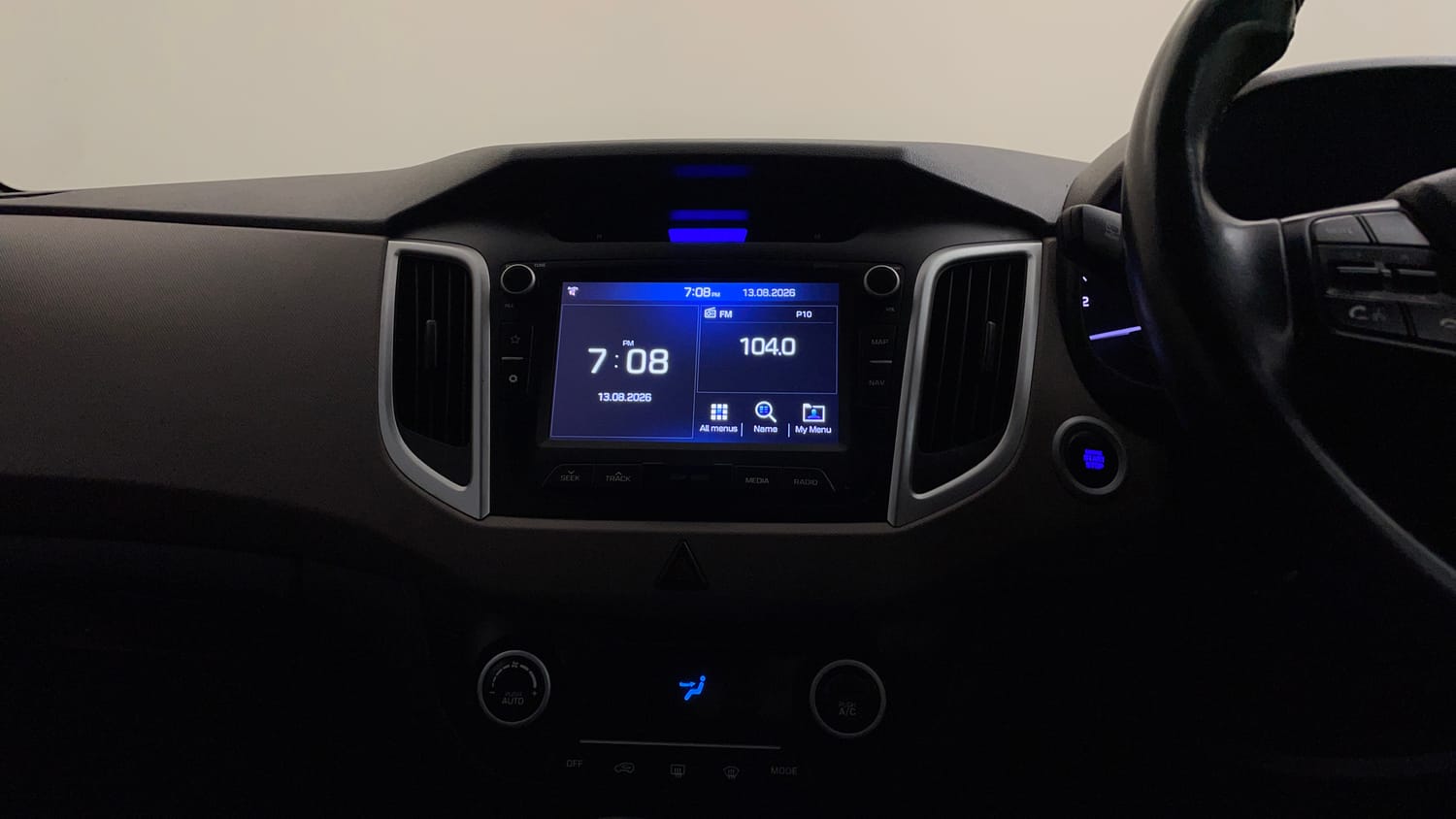 Used 2019 Hyundai Creta SX 1.6 AT Petrol Petrol Automatic interior MUSIC SYSTEM & AC CONTROL VIEW