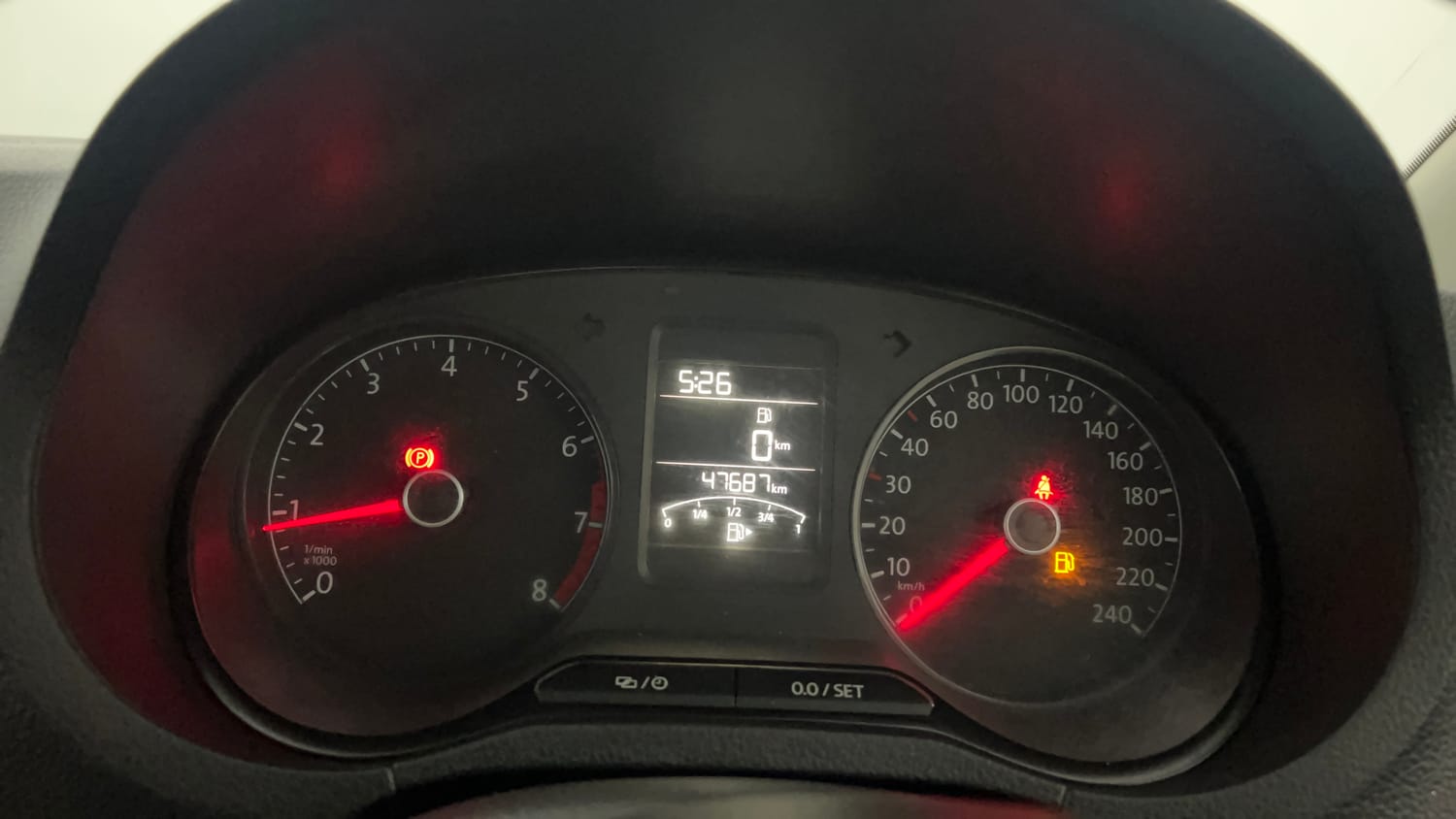 Used 2019 Volkswagen Ameo Comfortline 1.0L (P) Petrol Manual interior CLUSTERMETER VIEW