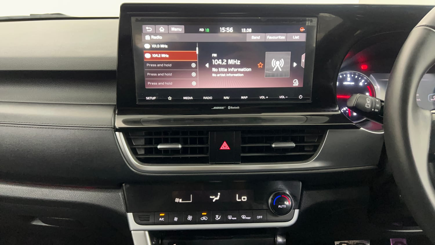 Used 2022 Kia Seltos X Line 1.5 Diesel AT Diesel Automatic interior MUSIC SYSTEM & AC CONTROL VIEW