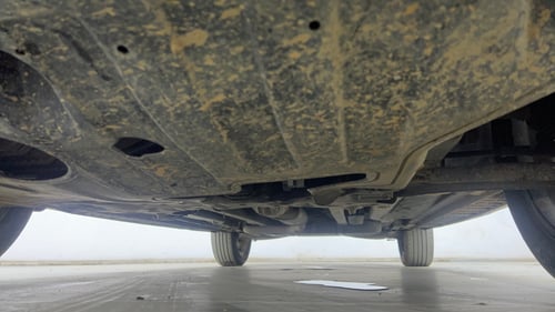 Used 2022 Hyundai Alcazar Signature (O) 6 STR 2.0 Petrol AT Petrol Automatic extra FRONT LEFT UNDERBODY VIEW