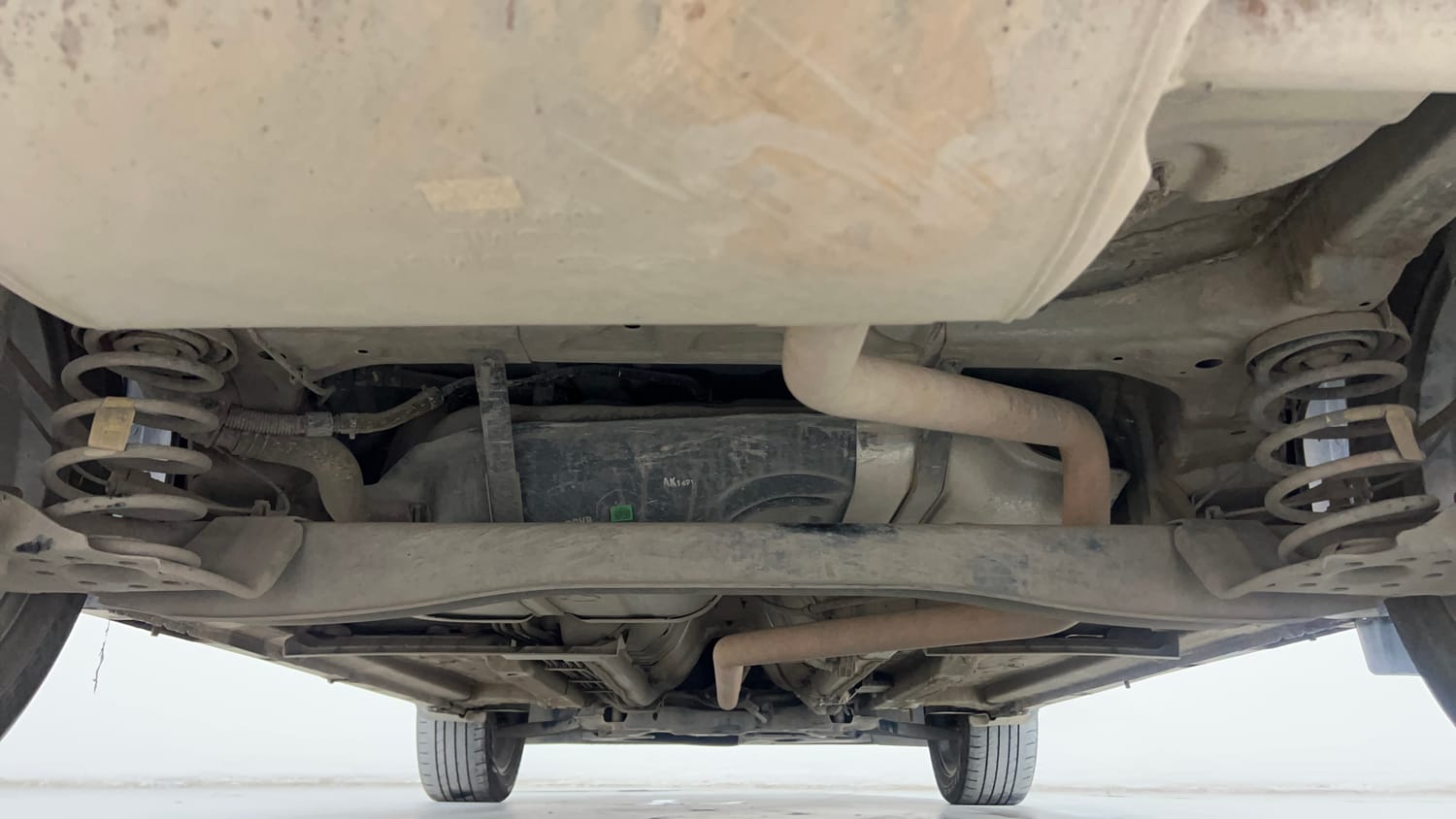 Used 2022 Kia Seltos X Line 1.5 Diesel AT Diesel Automatic extra REAR UNDERBODY VIEW (TAKEN FROM REAR)