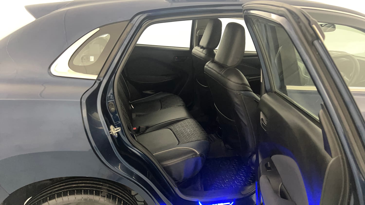 Used 2023 Maruti Suzuki Baleno Delta MT Petrol Manual interior RIGHT SIDE REAR DOOR CABIN VIEW