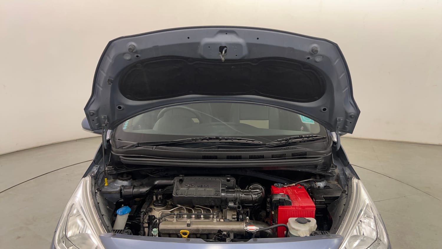 Used 2014 Hyundai Grand i10 Sportz 1.1 CRDi Diesel Manual engine ENGINE & BONNET OPEN FRONT VIEW