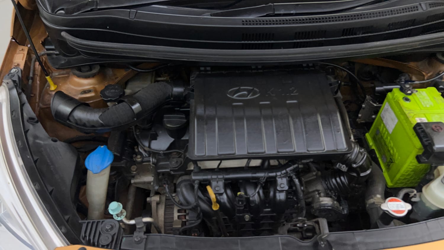 Used 2015 Hyundai Grand i10 Asta 1.2 Kappa VTVT (O) Petrol Manual engine ENGINE RIGHT SIDE VIEW