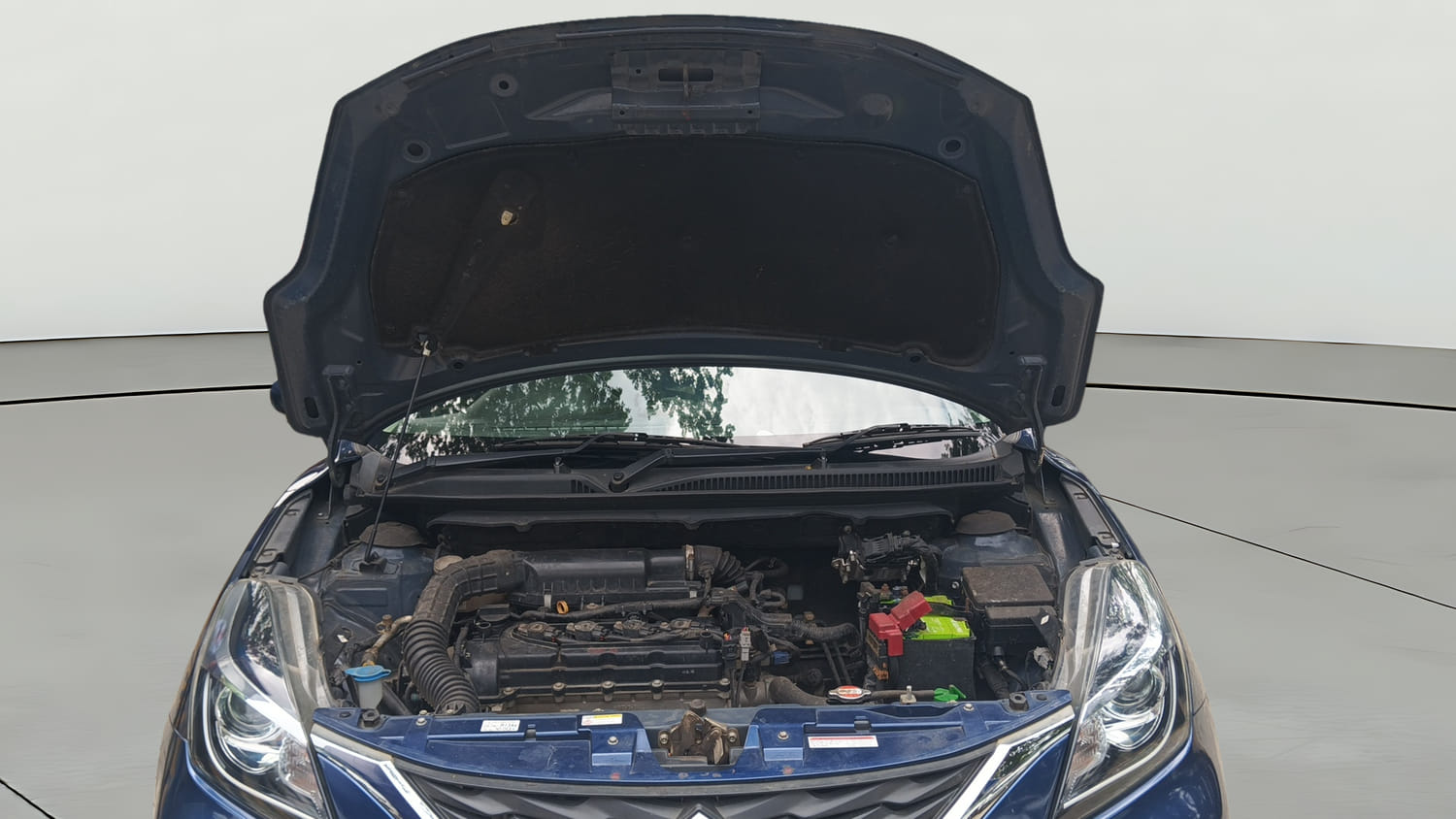 Used 2019 Maruti Suzuki Baleno Delta Petrol Manual engine ENGINE & BONNET OPEN FRONT VIEW