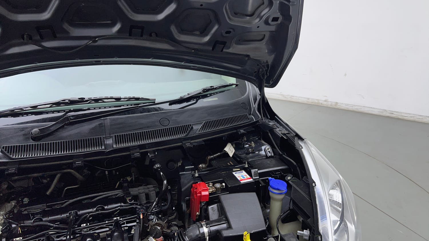 Used 2016 Ford Figo Trend 1.2 Ti-VCT Petrol Manual engine ENGINE LEFT SIDE HINGE & APRON VIEW