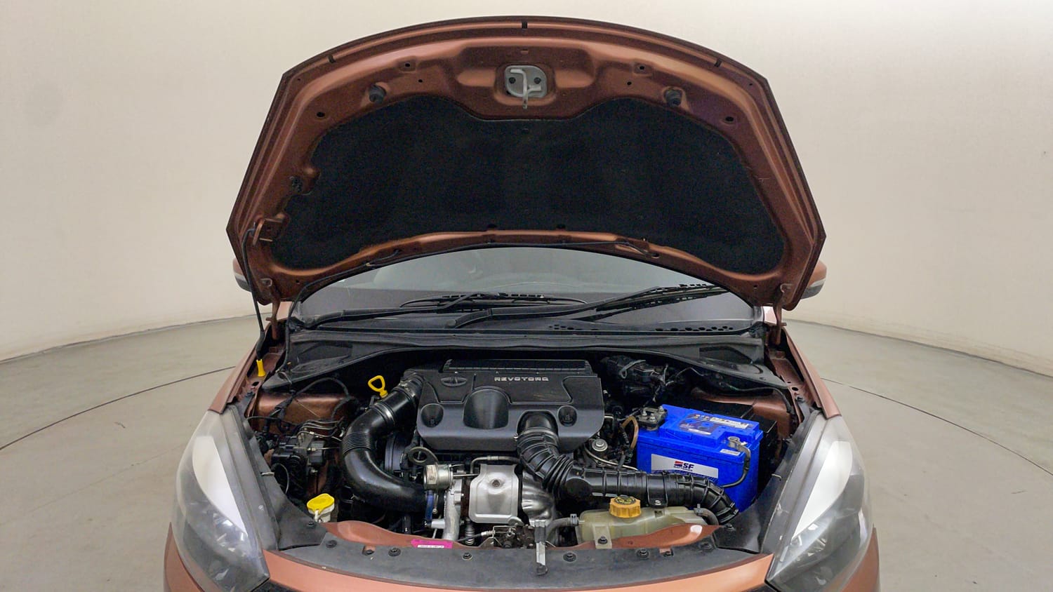 Used 2017 Tata Tigor Revotorq XZ (O) Diesel Manual engine ENGINE & BONNET OPEN FRONT VIEW