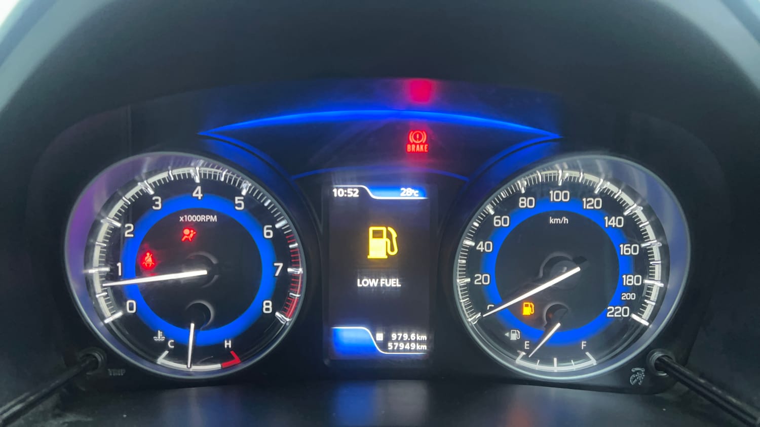Used 2021 Maruti Suzuki Baleno Zeta Petrol Manual interior CLUSTERMETER VIEW