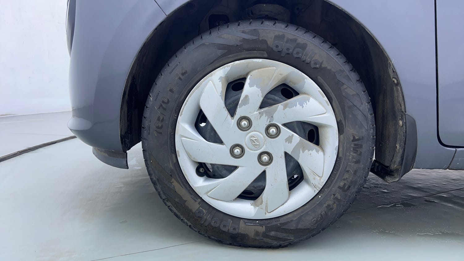Used 2019 Hyundai Santro Sportz CNG Cng Manual tyres LEFT FRONT TYRE RIM VIEW