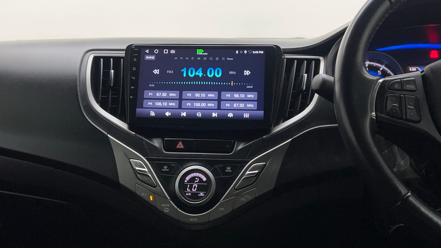 Used 2019 Maruti Suzuki Baleno Alpha Petrol Manual interior MUSIC SYSTEM & AC CONTROL VIEW