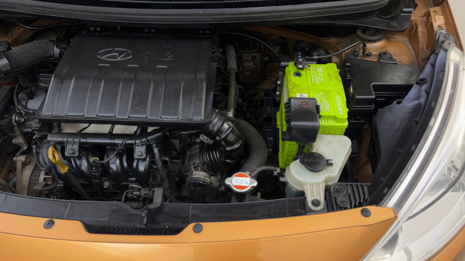 Used 2015 Hyundai Grand i10 Asta 1.2 Kappa VTVT (O) Petrol Manual engine ENGINE LEFT SIDE VIEW