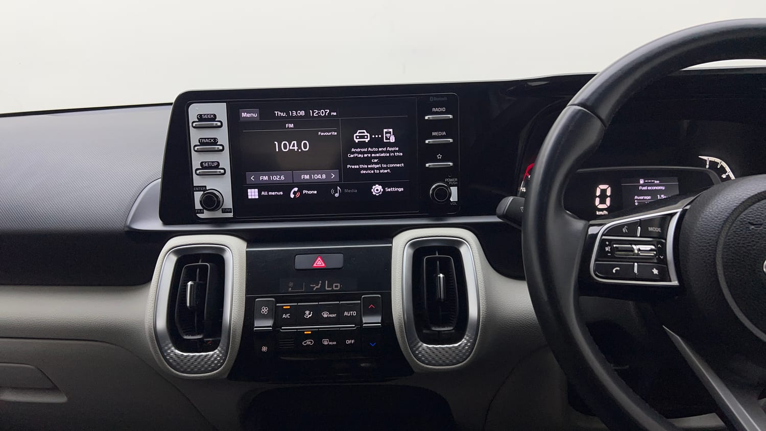 Used 2021 Kia Sonet HTX 1.5 Diesel Manual interior MUSIC SYSTEM & AC CONTROL VIEW