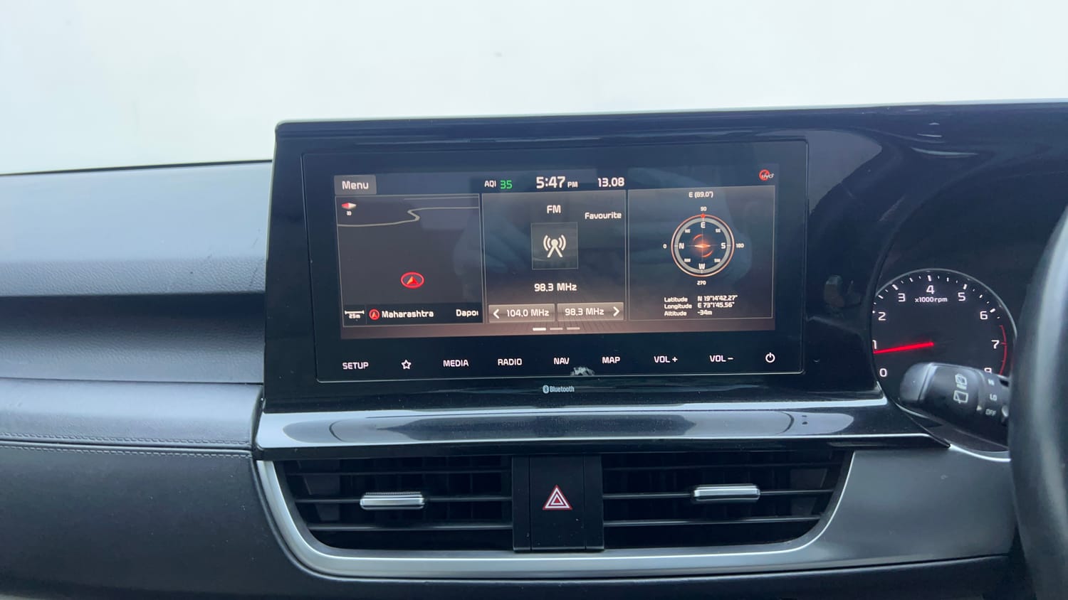 Used 2021 Kia Seltos HTX 1.5 Petrol Manual interior MUSIC SYSTEM & AC CONTROL VIEW