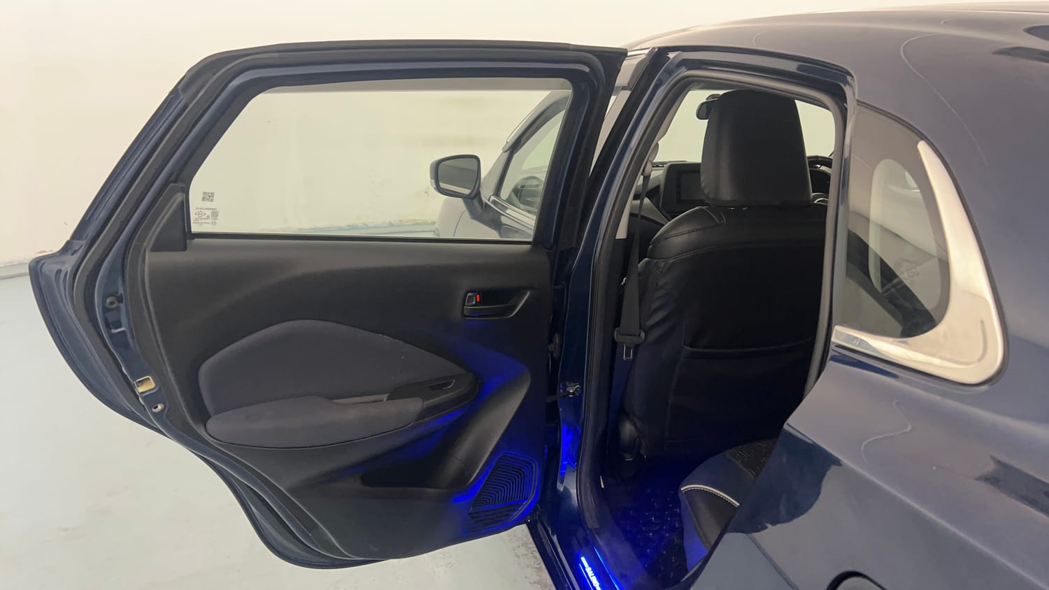 Used 2023 Maruti Suzuki Baleno Delta MT Petrol Manual interior LEFT REAR DOOR OPEN VIEW