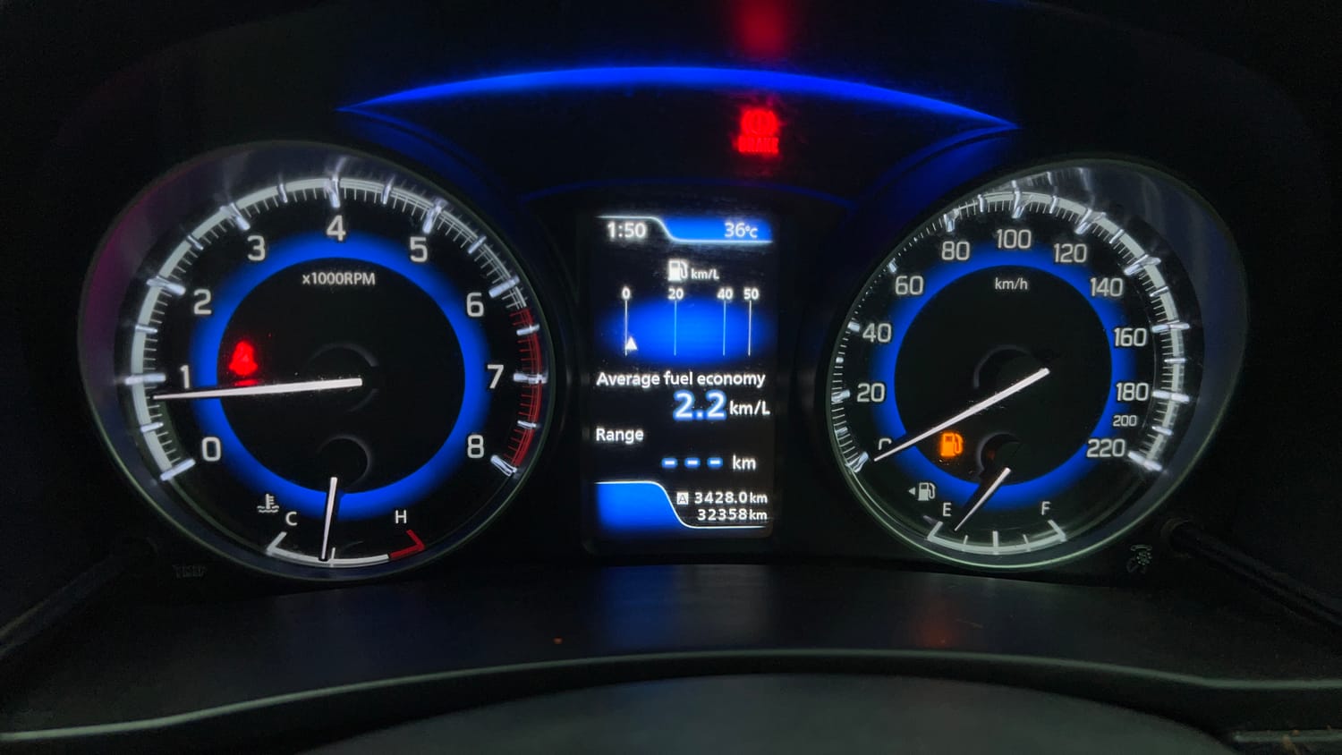Used 2019 Maruti Suzuki Baleno Alpha Petrol Manual interior CLUSTERMETER VIEW