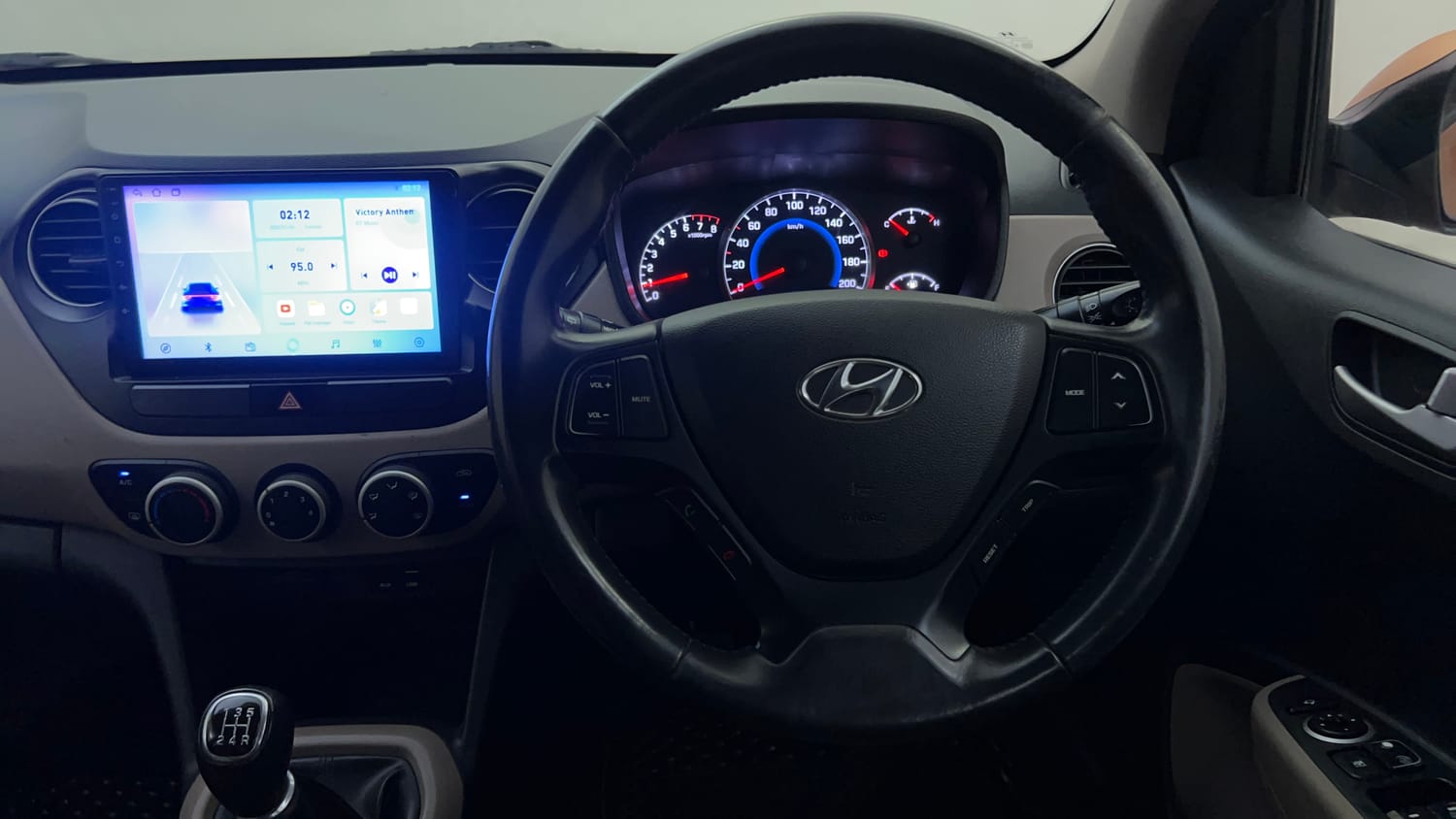 Used 2015 Hyundai Grand i10 Asta 1.2 Kappa VTVT (O) Petrol Manual interior STEERING VIEW