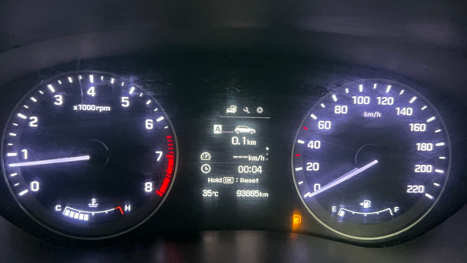 Used 2017 Hyundai Elite i20 Asta 1.2 Petrol Manual interior CLUSTERMETER VIEW
