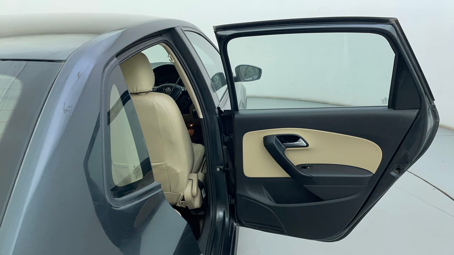 Used 2016 Volkswagen Ameo Highline1.2L (P) Petrol Manual interior RIGHT REAR DOOR OPEN VIEW