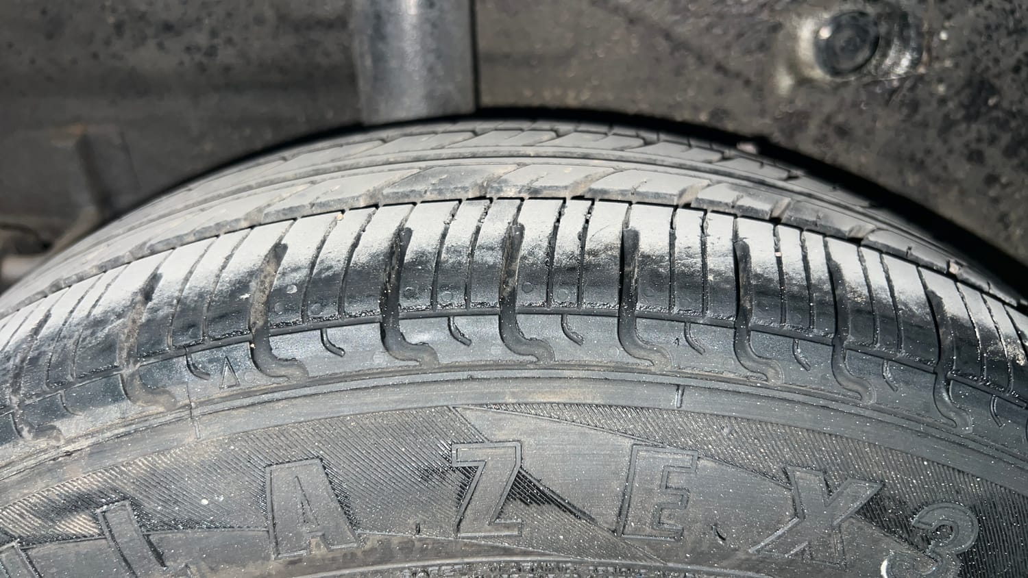 Used 2015 Maruti Suzuki Celerio VXi Petrol Manual tyres RIGHT REAR TYRE TREAD VIEW