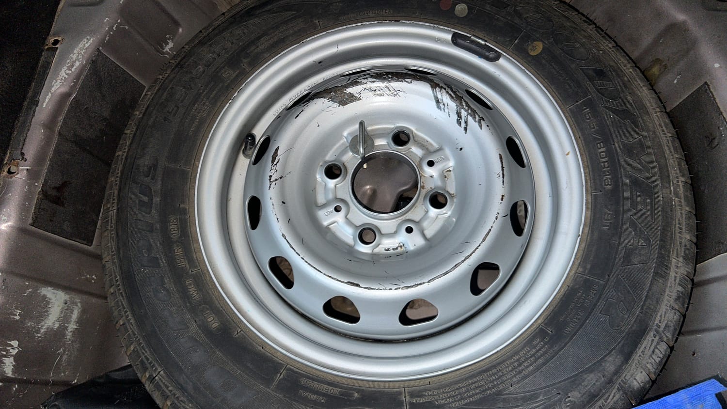 Used 2018 Tata Tiago XZ CNG (Outside Fitted) Cng Manual tyres SPARE TYRE VIEW
