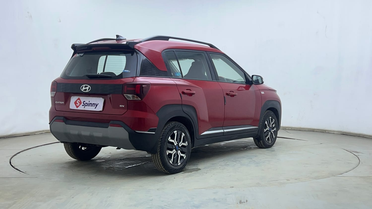 Used 2024 Hyundai Exter SX (O) Connect 1.2 AMT Petrol Automatic exterior RIGHT REAR CORNER VIEW