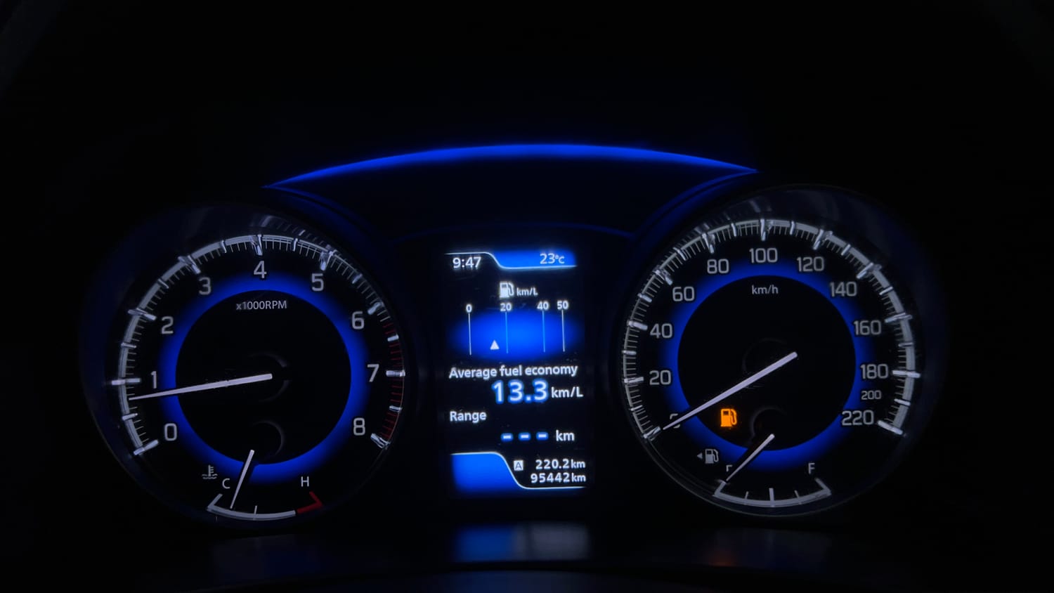 Used 2017 Maruti Suzuki Baleno Zeta 1.2 Petrol Manual interior CLUSTERMETER VIEW