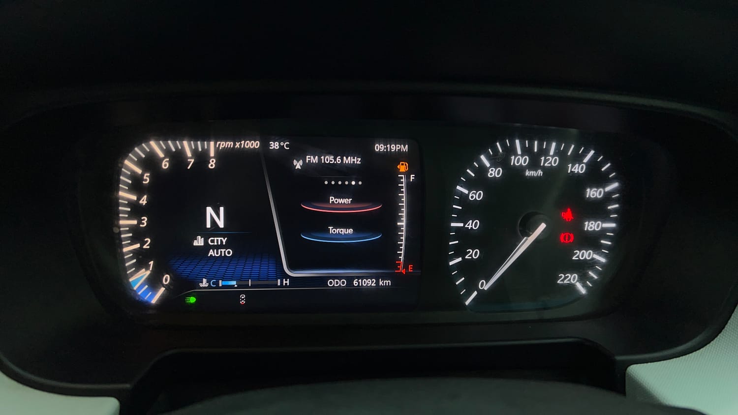 Used 2022 Tata Punch Creative AMT Petrol Automatic interior CLUSTERMETER VIEW