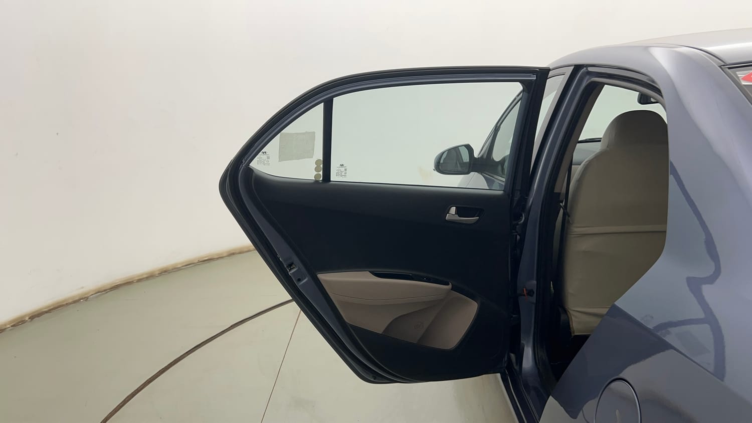 Used 2014 Hyundai Xcent SX 1.2 Petrol Manual interior LEFT REAR DOOR OPEN VIEW