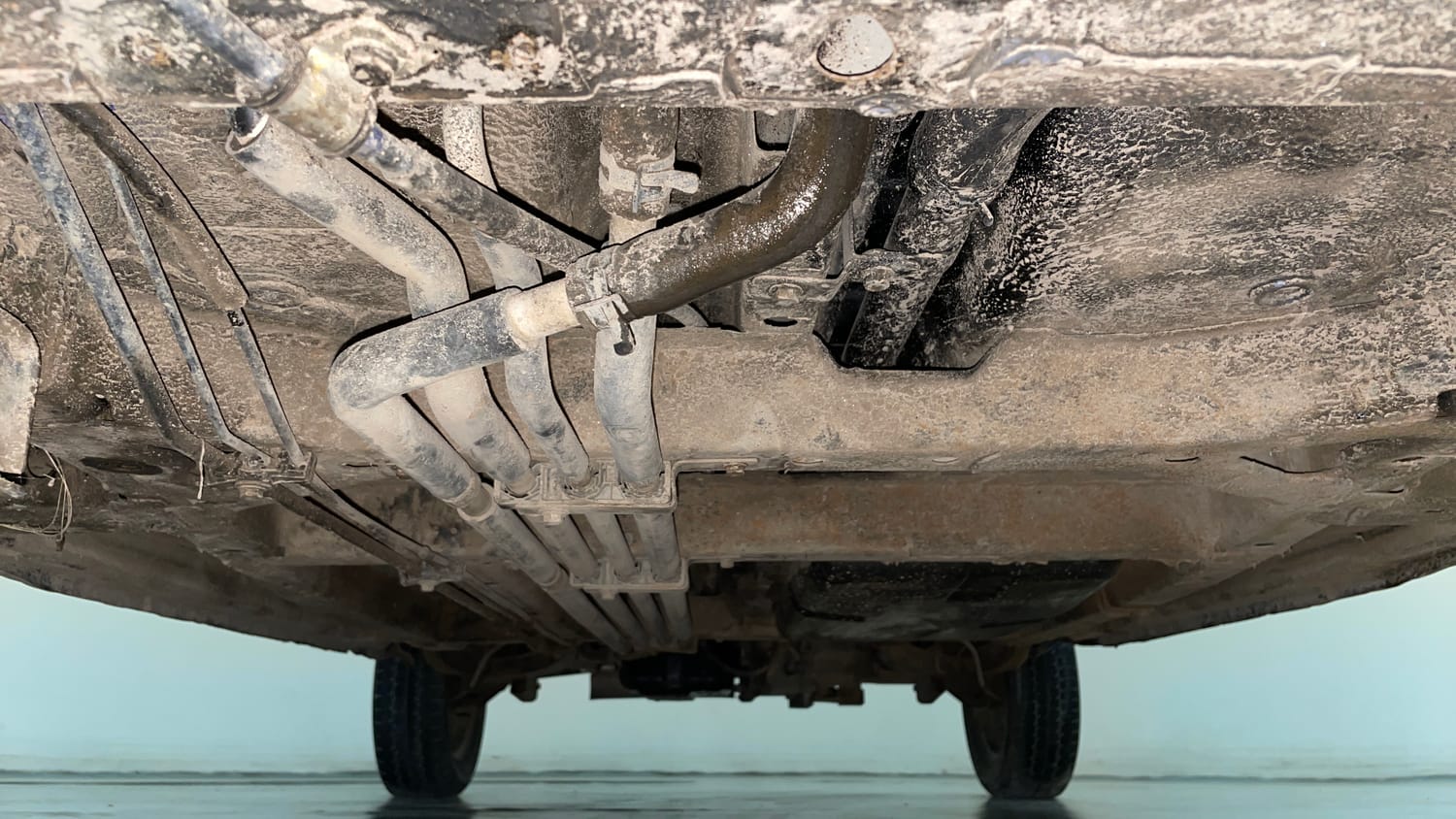 Used 2015 Tata Nano Twist XT Petrol Manual extra FRONT LEFT UNDERBODY VIEW