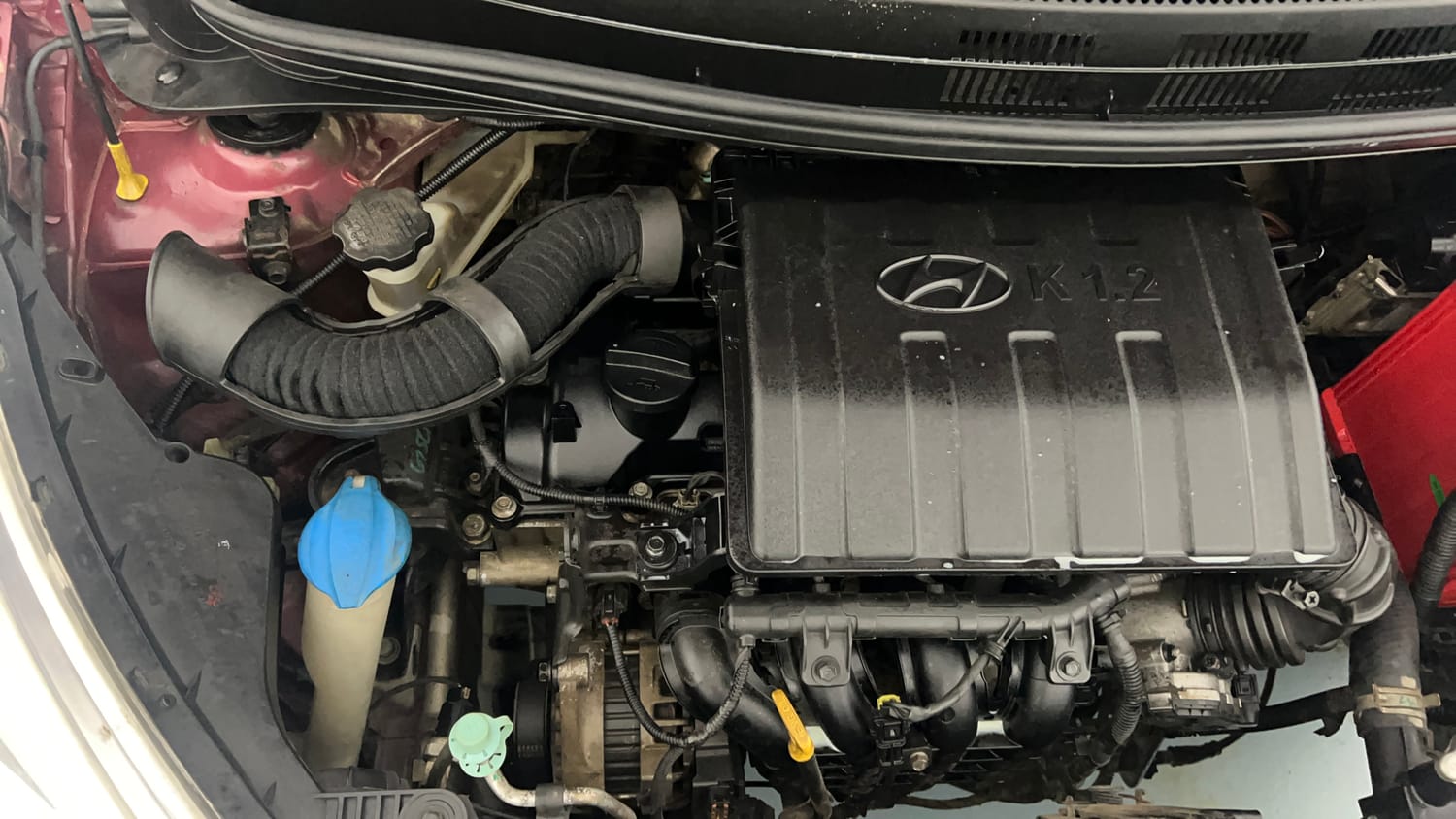 Used 2015 Hyundai Grand i10 Sportz 1.2 Kappa VTVT Petrol Manual engine ENGINE RIGHT SIDE VIEW