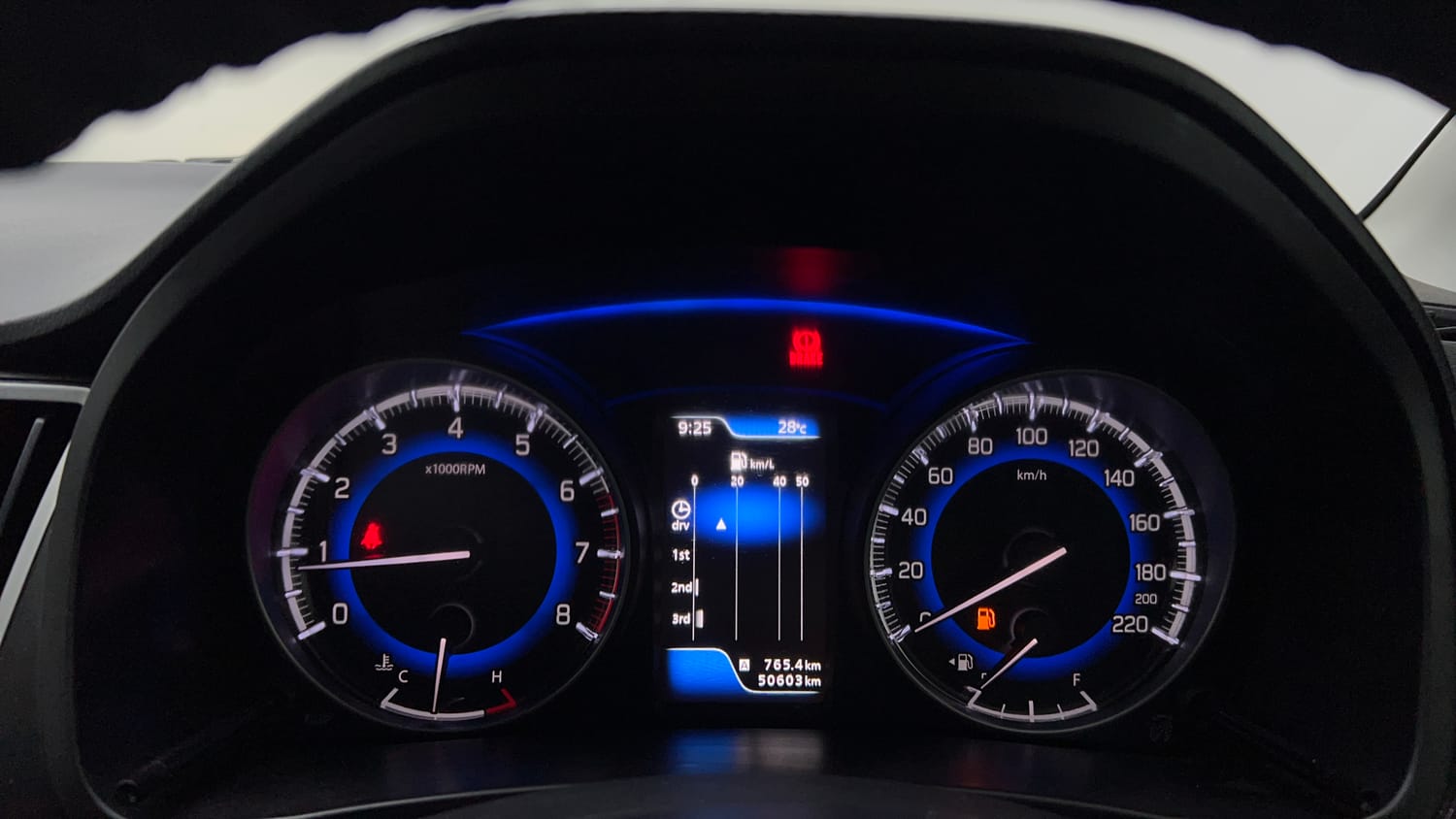 Used 2017 Maruti Suzuki Baleno Alpha 1.2 Petrol Manual interior CLUSTERMETER VIEW