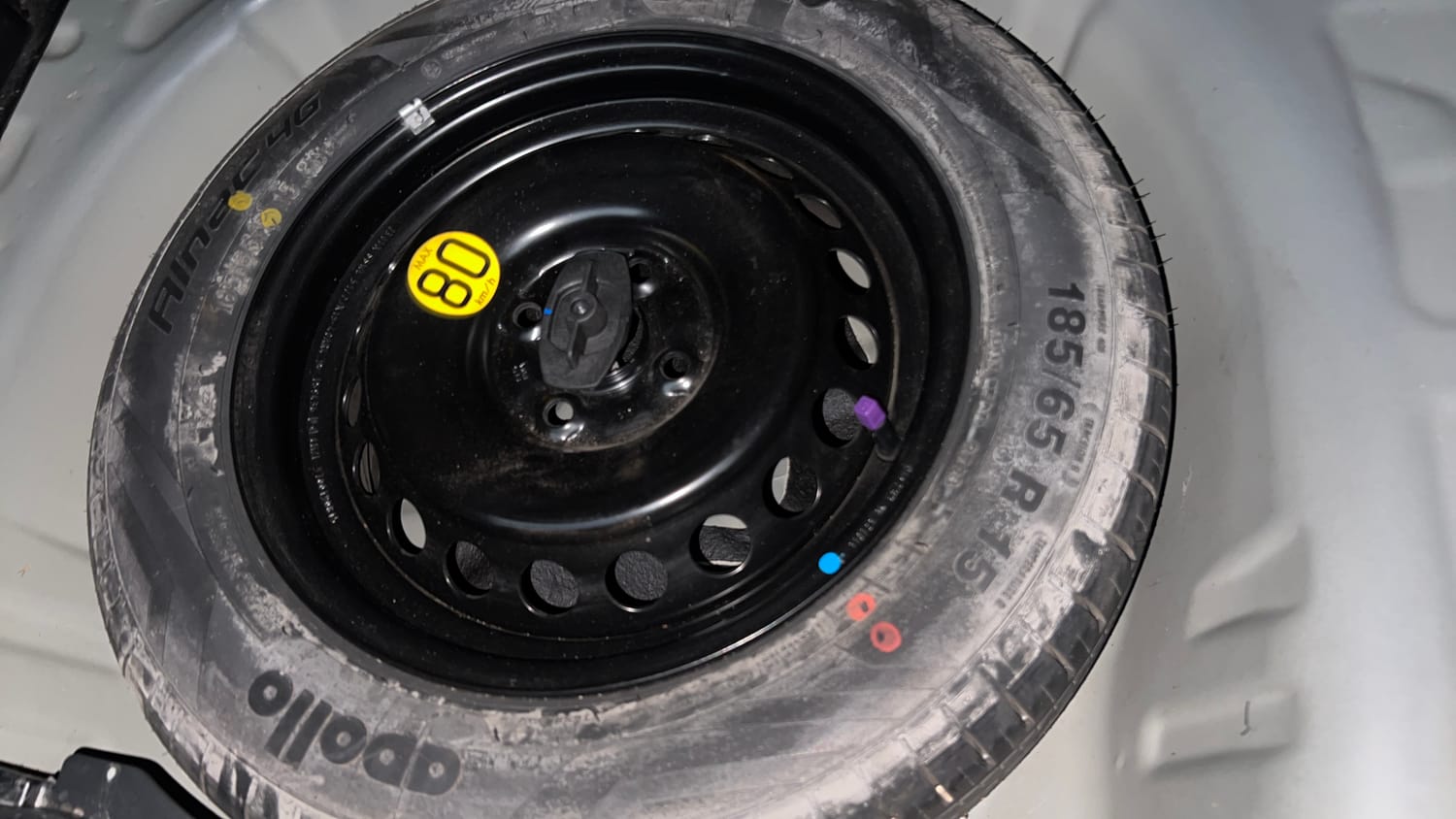 Used 2023 Toyota Glanza G Petrol Manual tyres SPARE TYRE VIEW
