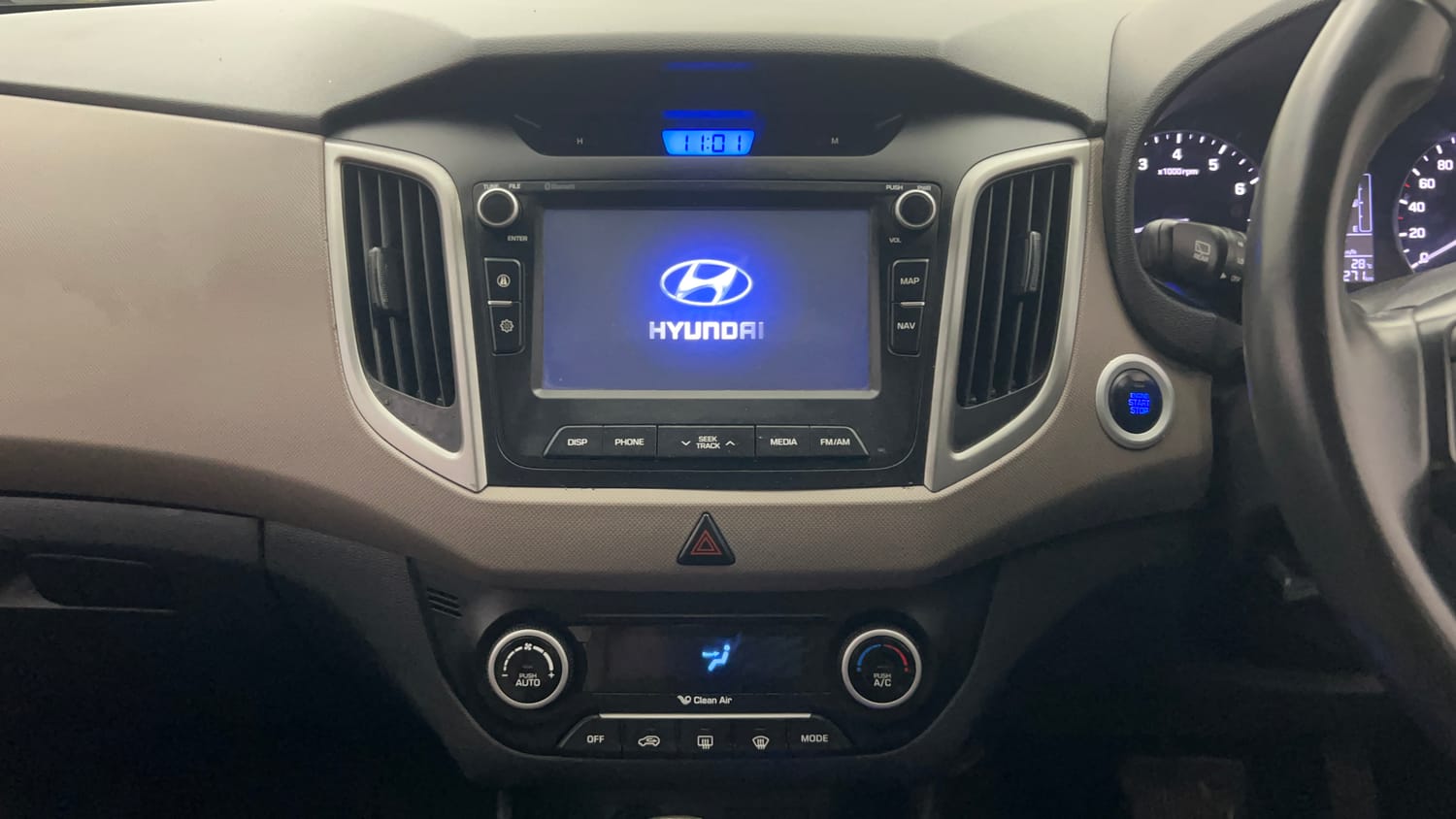 Used 2018 Hyundai Creta SX Plus 1.6 AT Petrol Petrol Automatic interior MUSIC SYSTEM & AC CONTROL VIEW