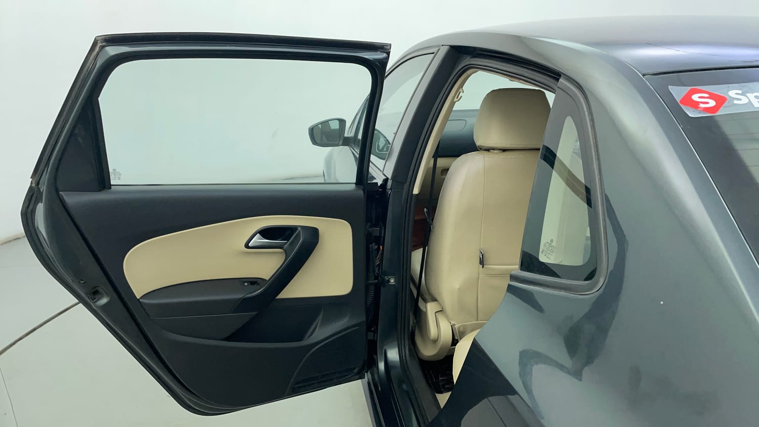 Used 2016 Volkswagen Ameo Highline1.2L (P) Petrol Manual interior LEFT REAR DOOR OPEN VIEW