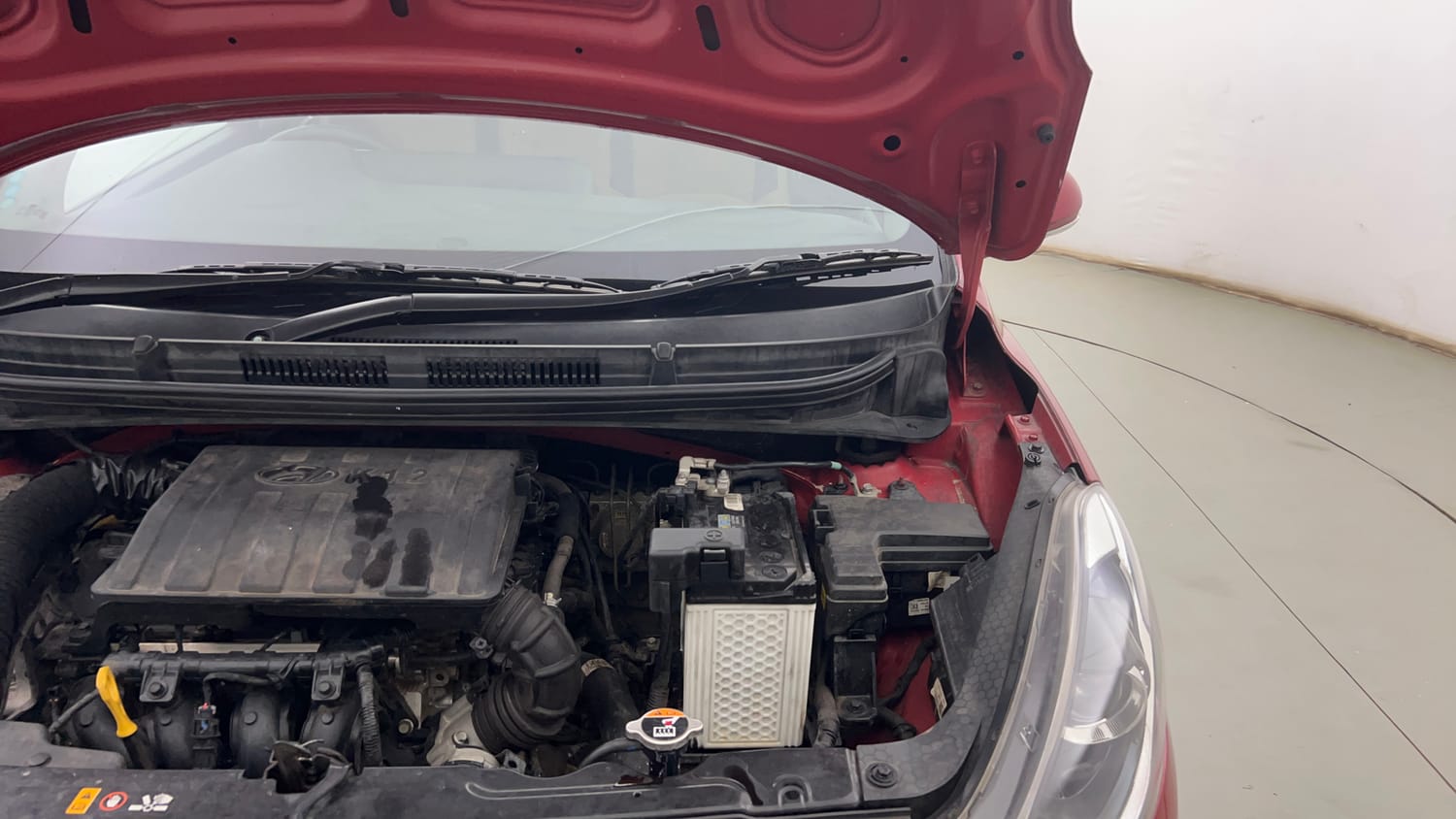 Used 2022 Hyundai Grand i10 Nios Asta 1.2 Kappa VTVT Petrol Manual engine ENGINE LEFT SIDE HINGE & APRON VIEW