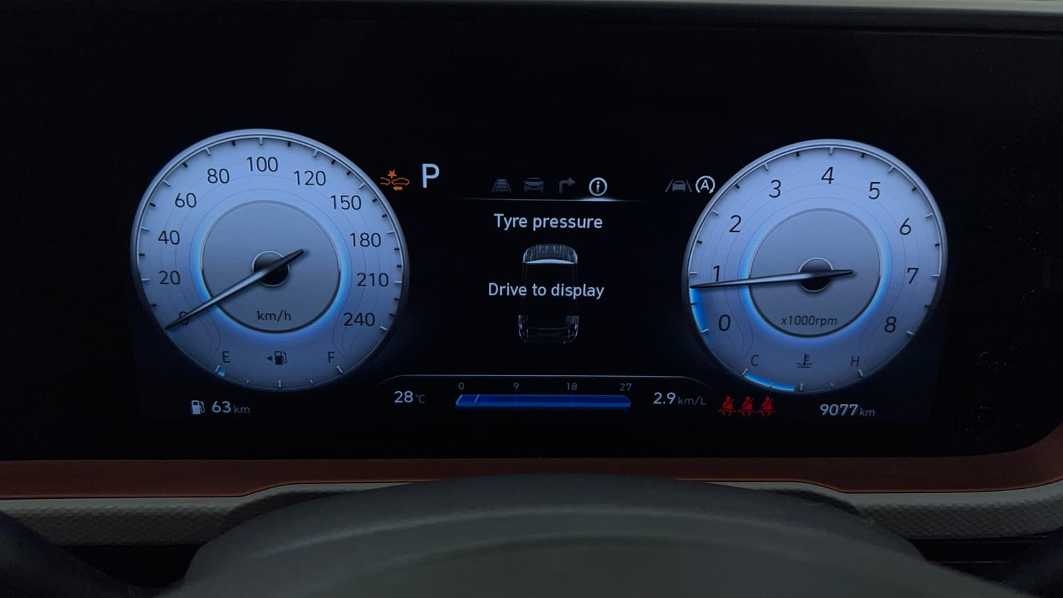 Used 2024 Hyundai Creta 1.5 Turbo Petrol DCT SX(O) Petrol Automatic interior CLUSTERMETER VIEW