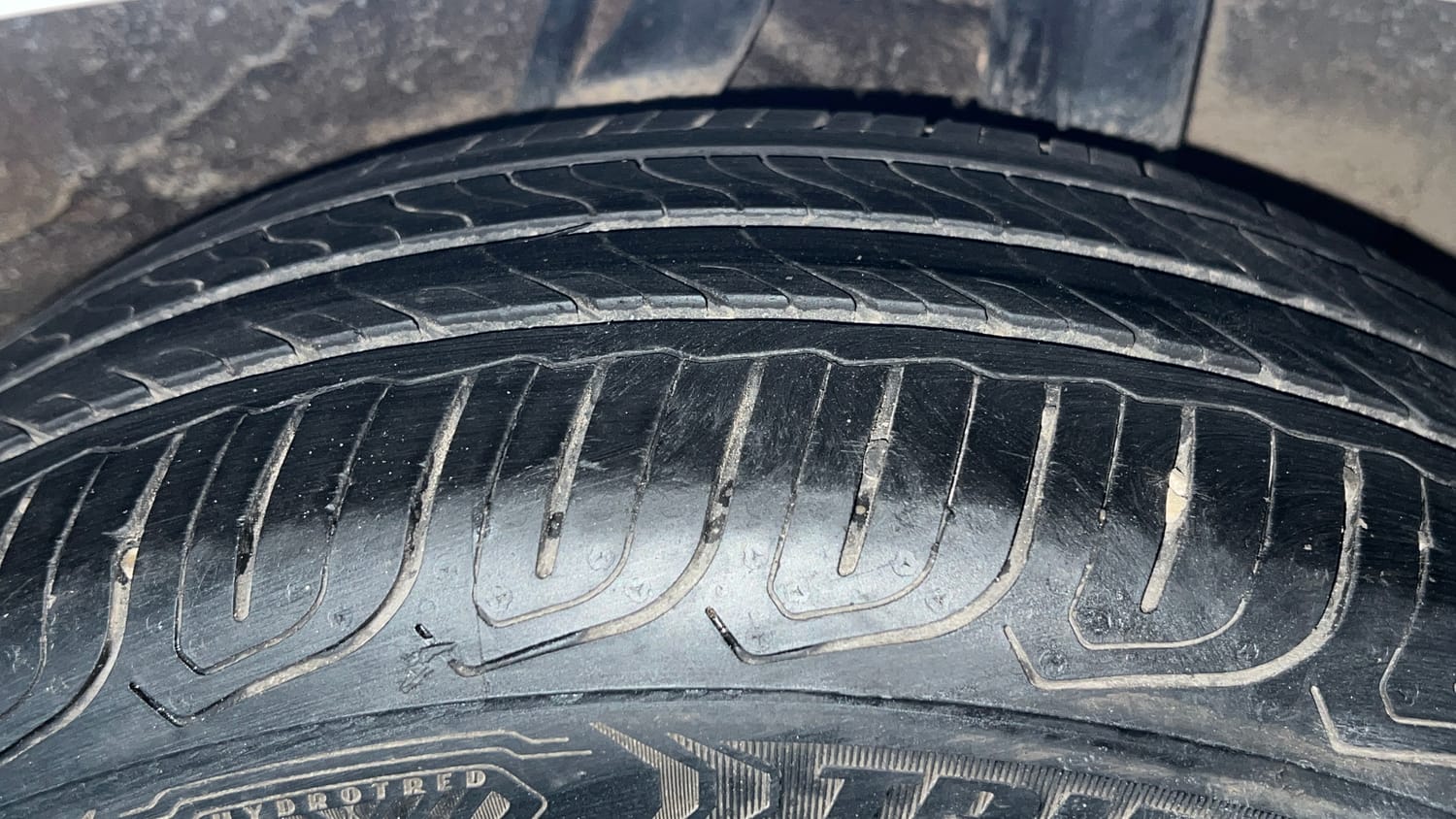 Used 2025 Honda Amaze ZX 1.2 Petrol CVT Petrol Automatic tyres LEFT REAR TYRE TREAD VIEW