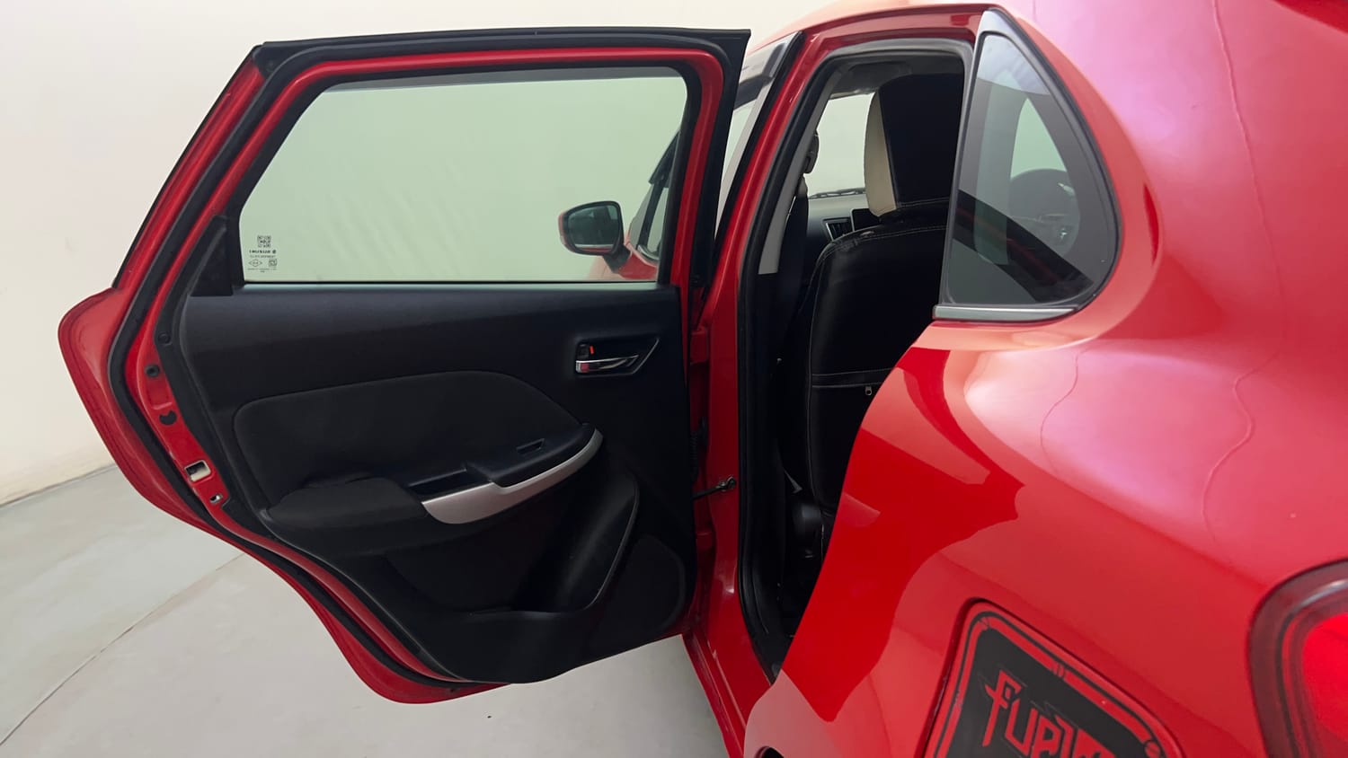 Used 2017 Maruti Suzuki Baleno Zeta 1.2 Petrol Manual interior LEFT REAR DOOR OPEN VIEW